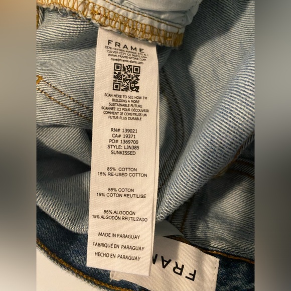 Frame Le Jane Distressed Jeans in Size 31  - New With Tags - high rise/straight - Picture 10 of 14